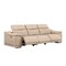 Homeroots 107" Beige Top Grain Leather Reclining USB Sofa 643698 - alternate 5