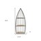 Homeroots 37" Gray And Natural Metal and Wood Boat Shaped Bookcase 489053 - alternate 4