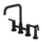 Kingston Brass Bridge Kitchen Faucet with Brass Sprayer, Matte Black KS8280CTLBS - alternate 1