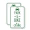 Signmission Park & Ride With Bicycle Graphic, 18'' X 24'' 2 Signs, Heavy Gauge Aluminum, 2PK A-1824-2PACK-23499 - alternate 1