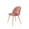Homeroots Set of Two Rose and Oak Velvet and Metal Dining Side Chairs, 2PK 568011 - alternate 4