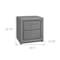 Homeroots 21" Gray Wood Two Drawer Nightstand 489773 - alternate 6