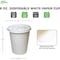 Ecoquality 8oz White Disposable Paper Coffee Cups with White Flat Lids - For Office, and Travel, 100PK B0DZ8B2TXZ - alternate 3
