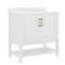 Flash Furniture Vega 36in. Vanity w/Sink, Gold Hardware, Soft Close Doors & Open Shelf, Carrara Marble, White/White FS-VEGA36-WH-HDGLD-GG - alternate 6
