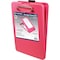 Zoro Select 8-1/2" x 11" Plastic Clipboard 3/4", Pink 00835 - alternate 1