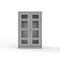 Strong Hold 14 GA Industrial Clear View Uniform Cabinet with Hanger Rod 46-LD-WR-241-L - alternate 2