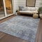 Homeroots 5' X 8' Taupe Blue And Green Abstract Washable Indoor Outdoor Area Rug 604271 - alternate 5