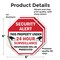 Signmission Security Alert This Property Under, 6 inch X 6 inch, Vinyl Decal, 2PK OC-D-2PACK-6-184 - alternate 4
