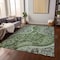 Homeroots 9' X 12' Olive Green Charcoal And Gray Floral Medallion Washable Indoor Outdoor Area Rug 603189 - alternate 3