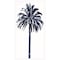 Homeroots Palm Tree Blue III White Framed Print Wall Art 526995 - alternate 1
