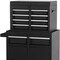 Homeroots Set of Two Black Multi-Tier Steel Rolling Cabinet With Lid, 2PK 714584 - alternate 2