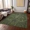 Homeroots 3' X 5' Olive Green And Charcoal Damask Washable Indoor Outdoor Area Rug 603329 - alternate 6