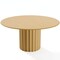 Homeroots 60" Brown Solid Wood Pedestal Base Round Top Dining Table 721005 - alternate 1