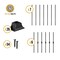 Nuvo Iron 13pcs Luxembourg Profile Balusters incl 7pcs Single Classic 31 1/8'' & 6 pcs Sngl Collar 31 1/8'' RRC32LP-13CC - alternate 6