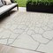 Homeroots 5' X 8' Ivory And Beige Abstract Washable Indoor Outdoor Area Rug 601135 - alternate 1