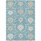 Homeroots 10' X 14' Teal Blue Gray And Ivory Damask Washable Indoor Outdoor Area Rug 599459 - alternate 5