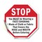 Signmission Stop You Must Be Wearing a Face Cov, 10 Inch X 10 Inch, Vinyl Decal OC-D-10-53 - alternate 1