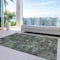 Homeroots 3' X 5' Green Charcoal And Black Floral Washable Indoor Outdoor Area Rug 604144 - alternate 5
