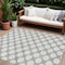 Homeroots 8' X 10' Gray And Silver Polka Dot Washable Indoor Outdoor Area Rug 595232 - alternate 1