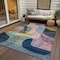 Homeroots 8' X 10' Green Purple And Pink Abstract Washable Indoor Outdoor Area Rug 604441 - alternate 4