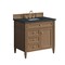 James Martin Vanities Brittany 36" Single Vanity, Pecan w/ 3 CM Charcoal Soapstone Silestone Top 655-V36-PCN-3CSP - alternate 5