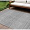 Homeroots 10' X 14' Silver Gray And Ivory Tribal Washable Indoor Outdoor Area Rug 582649 - alternate 1