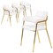 Leisuremod Axis Collection Modern Gold Dining Chair in White, 4PK ACG22W4 - alternate 1