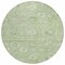 Homeroots 8' Artichoke Green And Ivory Round Damask Washable Indoor Outdoor Area Rug 603493 - alternate 4