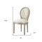 Homeroots Tufted Cream and Brown Upholstered Linen Dining Side Chair 535367 - alternate 5