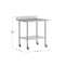 Flash Furniture Reese 30in. x 36in. Work Table, SS Top Shelf, 4in. Backsplash, Adjustable Undershelf, 4 Casters NH-WT-3036-GG-B4-CAS-GG - alternate 4