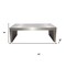 Homeroots 54" Silver Aluminum and Solid Wood Sled Coffee Table 605491 - alternate 6