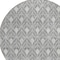 Homeroots 8' Gray And Light Gray Round Geometric Washable Indoor Outdoor Area Rug 596035 - alternate 5