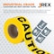 Jrex Safety Caution Do Not Enter Tape Roll - 1000 Ft x 3 Inch Wide Each - Yellow, 12PK PCDNT-JR-12PK - alternate 5