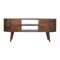 Homeroots 43in Brown Solid Wood Enclosed Storage Entertainment Center 720010 - alternate 3