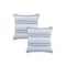 Homeroots Set of Two 18" X 18" Blue Beach Chevron Cotton Zippered Pillow, 2PK 535266 - alternate 4
