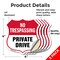 Signmission No Trespassing Shield Sign Private Drive, 4 inch X 4 inch, Vinyl Decal, 5PK SHI-D-5PACK-4-408 - alternate 4