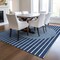 Homeroots 9' X 12' Navy Blue And Gray Striped Washable Indoor Outdoor Area Rug 597185 - alternate 6