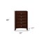 Homeroots 32" Espresso Solid Wood Five Drawer Chest 374165 - alternate 4