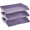 Acrimet Facility 3 Tier Letter Tray Side Load Letter Size Desktop File Organizer Plastic Solid Blue 255.LO - alternate 1