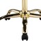 Homeroots White and Gold Faux Leather Adjustable Height Swivel Rolling Office Chair 554024 - alternate 4