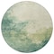 Homeroots 8' Green And Ivory Round Abstract Washable Indoor Outdoor Area Rug 604793 - alternate 8