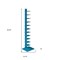 Homeroots 65" Blue Metal Twelve Tier Narrow Tower Bookcase 490411 - alternate 2