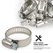 Everflow Stainless Steel Worm Drive Hose Clamps 1/2'' - 1-1/4'' Adjustable SAE 12, 10PK 5712SSHCA - alternate 7