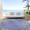 Homeroots 8' Plum And Purple Round Abstract Washable Indoor Outdoor Area Rug 587220 - alternate 5