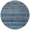 Homeroots 8' Blue And Gray Round Striped Washable Indoor Outdoor Area Rug 615838 - alternate 6