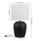 Jonathan Y Hugo 16.75" Traditional Rustic Reeded Ceramic Vase LED Table Lamp, Black/Nickel, 2PK JYL5707A-SET2 - alternate 6