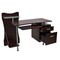 Homeroots 51" Chocolate Wood and Stainless Steel Computer Desk 723742 - alternate 1