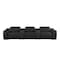 Homeroots 134" Black Italian Leather Reclining Metal USB Sofa 720293 - alternate 1