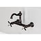 Kingston Brass Two-Handle Wall Mount Bridge Kitchen Faucet, Oil Rubbed Bronze KS3255BEX - alternate 5