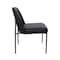 Manhattan Comfort Loft Metal Vegan Leather Side Chair in Black - Set of 2 DC1533-2 - alternate 4